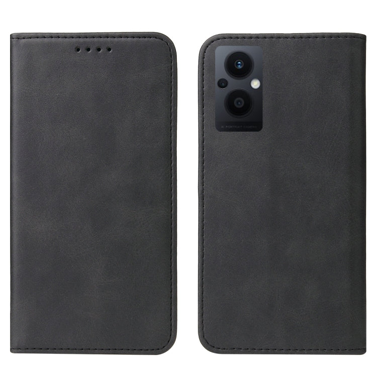 For OPPO F21 Pro 5G Magnetic Closure Leather Phone Case(Black) - OPPO Cases by buy2fix | Online Shopping UK | buy2fix