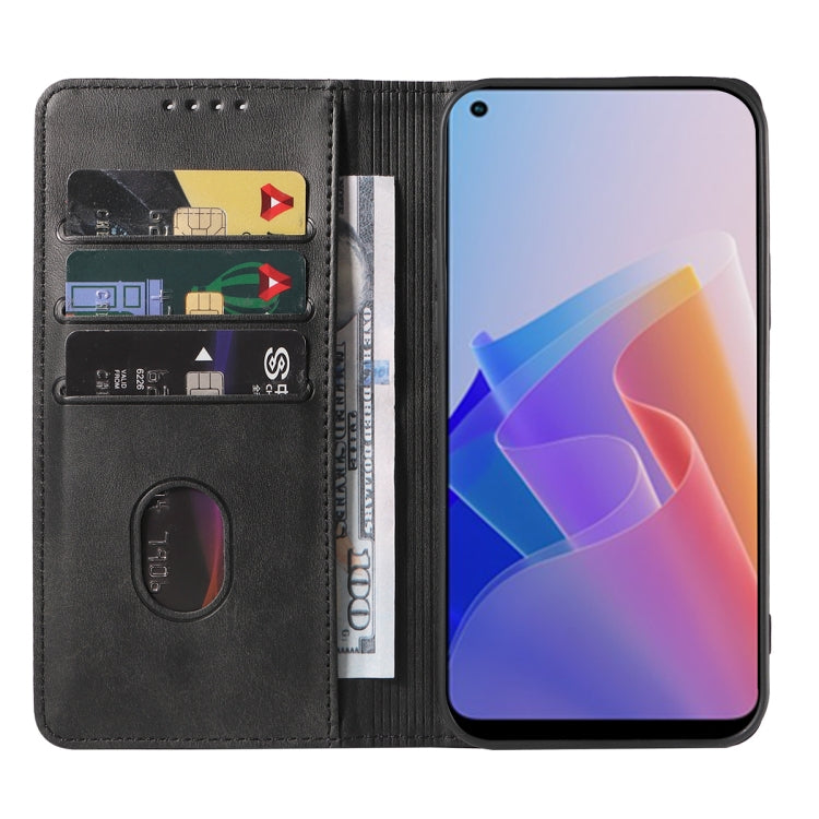 For OPPO F21 Pro 5G Magnetic Closure Leather Phone Case(Black) - OPPO Cases by buy2fix | Online Shopping UK | buy2fix