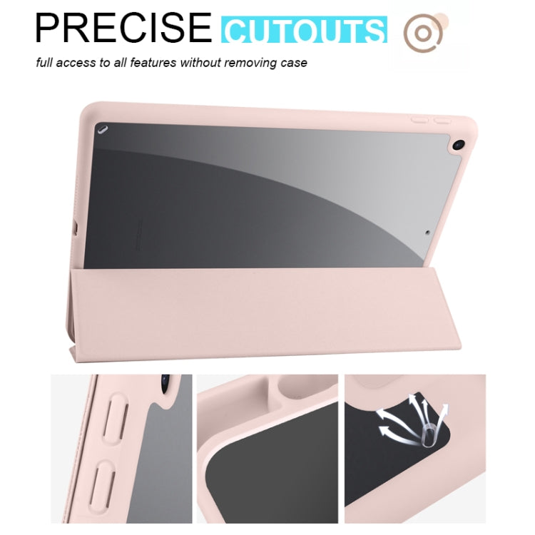 Acrylic 3-folding Smart Leather Tablet Case For iPad 9.7 2018/2017(Pink) - iPad 9.7 (2018) & (2017) Cases by buy2fix | Online Shopping UK | buy2fix