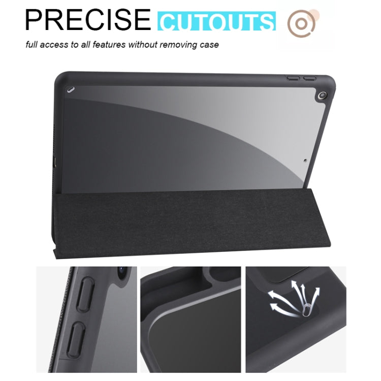 For iPad 10.2 2021/2020/2019 Acrylic 3-folding Smart Leather Tablet Case(Black) - iPad 10.2 Cases by buy2fix | Online Shopping UK | buy2fix