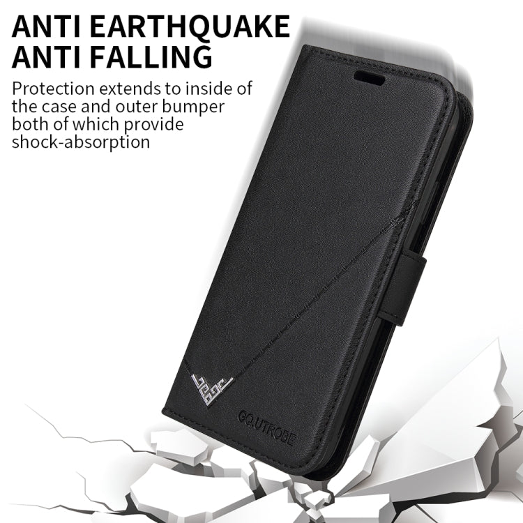 For Samsung Galaxy M31s GQUTROBE Right Angle Leather Phone Case(Black) by GQUTROBE