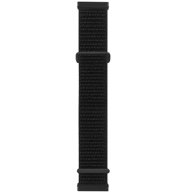 For Fitbit Versa 3 Nylon Rubber Buckle Watch Band(Black) - Watch Bands by buy2fix | Online Shopping UK | buy2fix