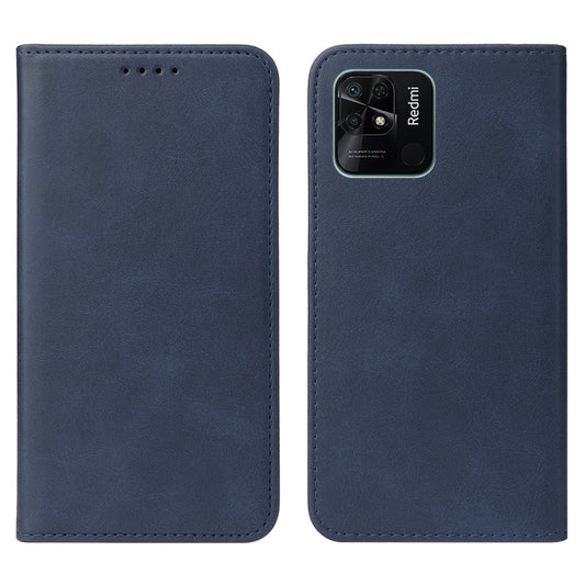 For Xiaomi Redmi 10C Magnetic Closure Leather Phone Case(Blue) by buy2fix
