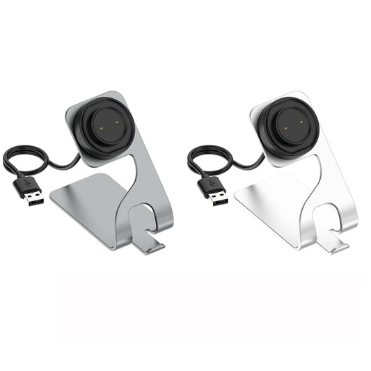 For Amazfit GTS4 Mini Rotatable Magnetic Metal Charging Base(Grey) by buy2fix