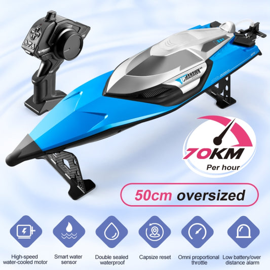 S2 Waterproof High Speed RC Speedboat Toy Boat(Blue) by buy2fix