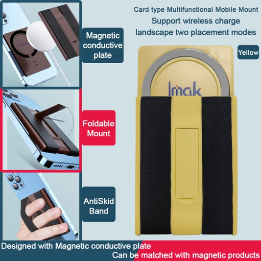 imak MagSafe Wireless ChargingCard-type Multi-function Mobile Phone Holder(Yellow) by imak