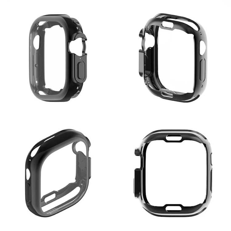 PET Film TPU Watch Case For Apple Watch Ultra 49mm / Ultra 2 49mm(Black) - Watch Cases by buy2fix | Online Shopping UK | buy2fix