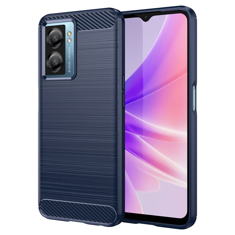 For OnePlus Nord N20 SE Brushed Texture Carbon Fiber Shockproof TPU Phone Case(Navy Blue) - OnePlus Cases by buy2fix | Online Shopping UK | buy2fix