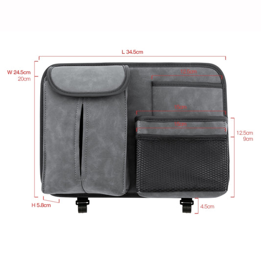 Car Seat Back Hanging Bag Sheepskin Leather Storage Bag With Hook(Brown) by buy2fix