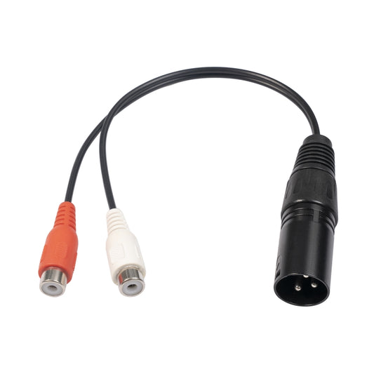 3713 3pin XLR Male to 2 x RCA Female Audio Cable, Length: 20cm - Microphone Audio Cable & Connector by buy2fix | Online Shopping UK | buy2fix