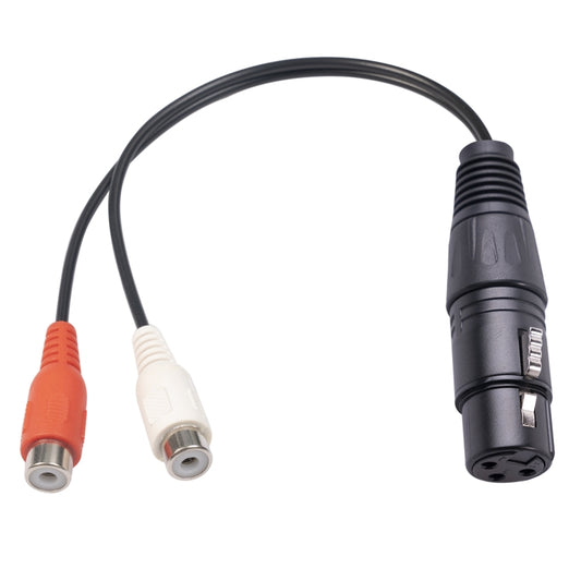 3714 3pin XLR Female to 2 x RCA Female Audio Cable, Length: 20cm - Microphone Audio Cable & Connector by buy2fix | Online Shopping UK | buy2fix