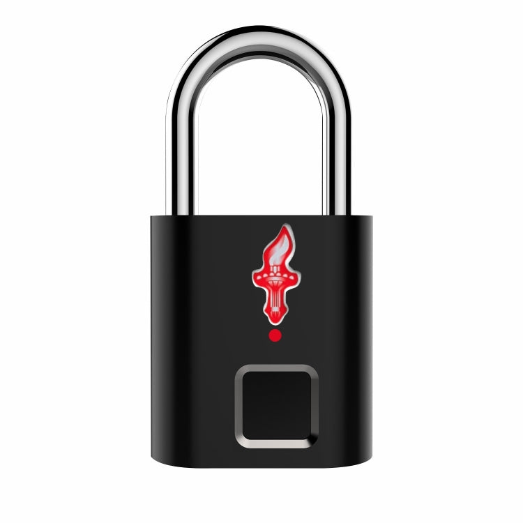 P16 5V Micro USB Charging Semiconductor Fingerprint Sensing TSA Padlock(Black) - Padlocks by buy2fix | Online Shopping UK | buy2fix