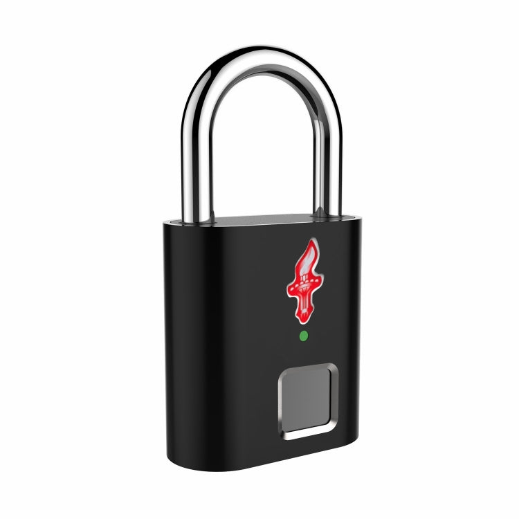 P16 5V Micro USB Charging Semiconductor Fingerprint Sensing TSA Padlock(Black) - Padlocks by buy2fix | Online Shopping UK | buy2fix