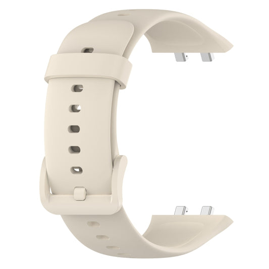 For OPPO Watch 3 Pro Solid Color Soft Silicone Watch Band(Creamy White) by buy2fix