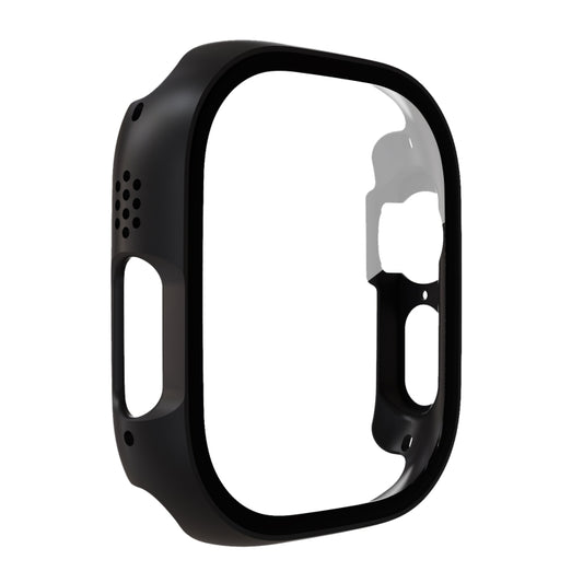 Tempered Glass Film PC Watch Case For Apple Watch Ultra 1 / 2 / 3 49mm(Black) by buy2fix