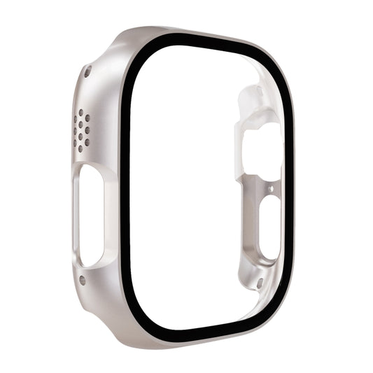 Tempered Glass Film PC Watch Case For Apple Watch Ultra 1 / 2 / 3 49mm(Starlight) by buy2fix