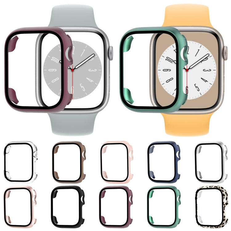 Tempered Glass Film PC Watch Case For Apple Watch Series 9 / 8 / 7 45mm(Transparent) - Watch Cases by buy2fix | Online Shopping UK | buy2fix