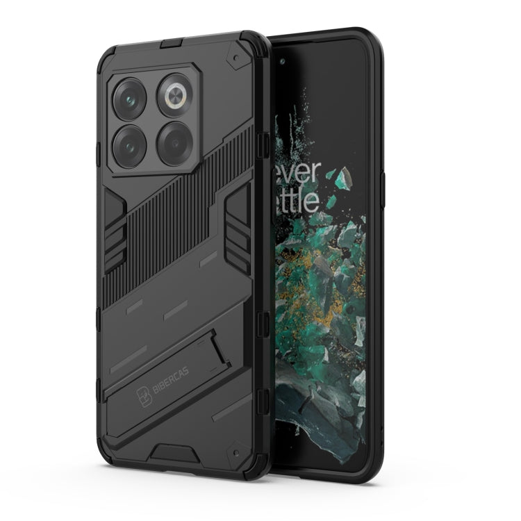 For OnePlus 10T 5G Punk Armor PC + TPU Phone Case with Holder(Black) - OnePlus Cases by buy2fix | Online Shopping UK | buy2fix