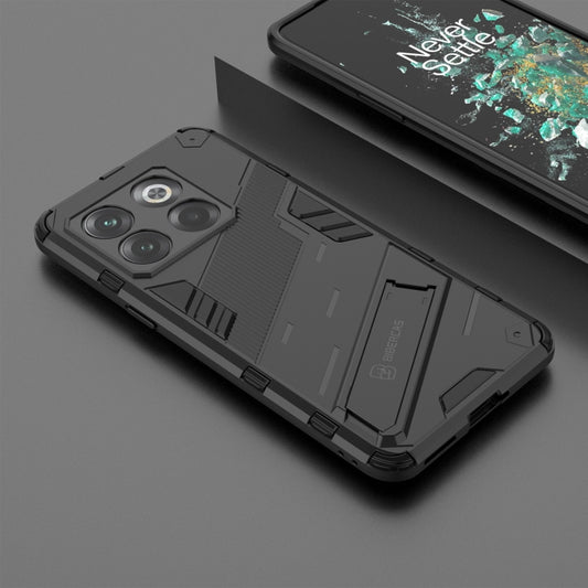 For OnePlus 10T 5G Punk Armor PC + TPU Phone Case with Holder(Black) - OnePlus Cases by buy2fix | Online Shopping UK | buy2fix