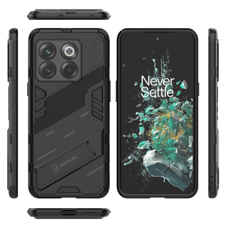 For OnePlus 10T 5G Punk Armor PC + TPU Phone Case with Holder(Black) - OnePlus Cases by buy2fix | Online Shopping UK | buy2fix
