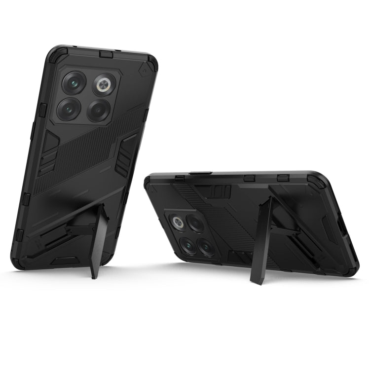 For OnePlus 10T 5G Punk Armor PC + TPU Phone Case with Holder(Black) - OnePlus Cases by buy2fix | Online Shopping UK | buy2fix