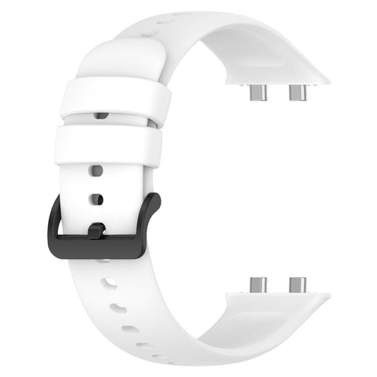For OPPO Watch 3 Solid Color Soft Silicone Watch Band(White) by buy2fix
