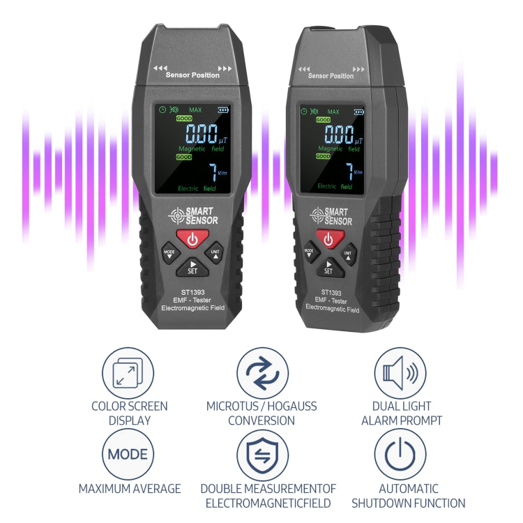 SmartSensor AS1392 Handheld Electromagnetic Radiation Detector(Blue) - Radiation Detector by buy2fix | Online Shopping UK | buy2fix