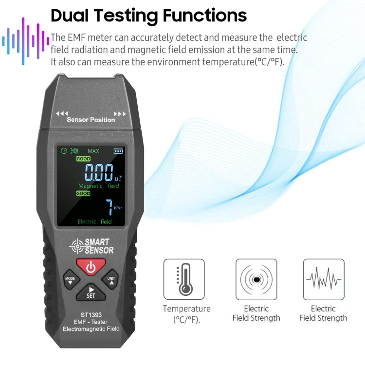SmartSensor AS1392 Handheld Electromagnetic Radiation Detector(Blue) - Radiation Detector by buy2fix | Online Shopping UK | buy2fix