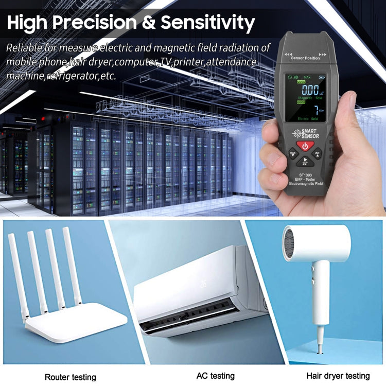 SmartSensor AS1392 Handheld Electromagnetic Radiation Detector(Blue) - Radiation Detector by buy2fix | Online Shopping UK | buy2fix