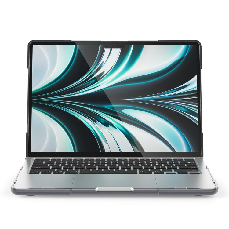 For MacBook Air 13.6 inch A2681 2022 / M3 2024 A3113 / M4 2025 A3240 TPU + PC Two-color Anti-fall Laptop Protective Case(Grey) - MacBook Air Cases by buy2fix | Online Shopping UK | buy2fix