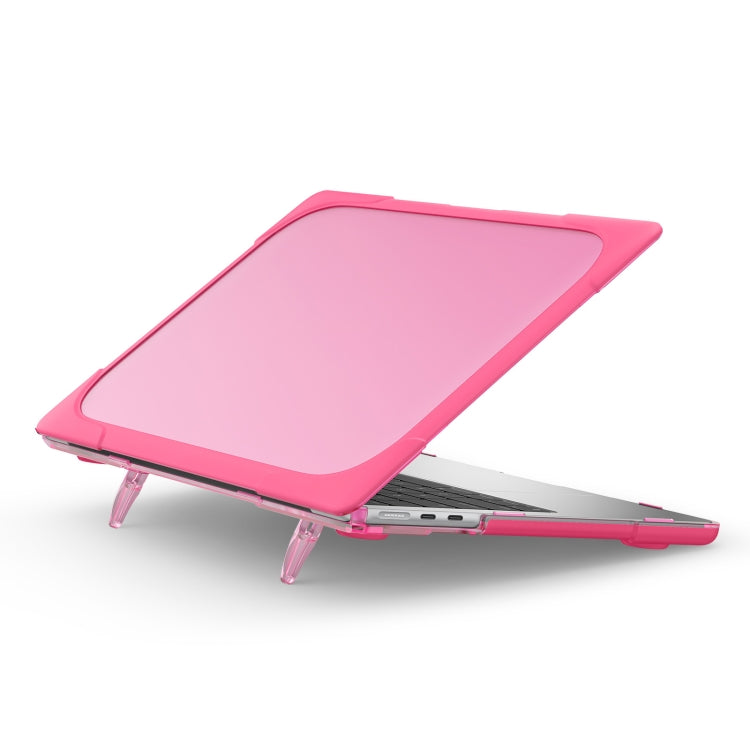 For MacBook Air 13.6 inch A2681 2022 / M3 2024 A3113 / M4 2025 A3240 TPU + PC Two-color Anti-fall Laptop Protective Case(Rose Red) - MacBook Air Cases by buy2fix | Online Shopping UK | buy2fix