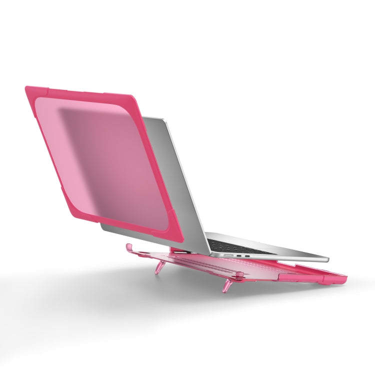 For MacBook Air 13.6 inch A2681 2022 / M3 2024 A3113 / M4 2025 A3240 TPU + PC Two-color Anti-fall Laptop Protective Case(Rose Red) - MacBook Air Cases by buy2fix | Online Shopping UK | buy2fix