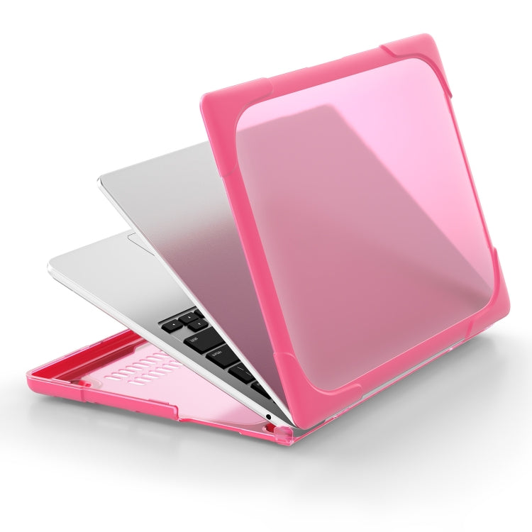 For MacBook Air 13.6 inch A2681 2022 / M3 2024 A3113 / M4 2025 A3240 TPU + PC Two-color Anti-fall Laptop Protective Case(Rose Red) - MacBook Air Cases by buy2fix | Online Shopping UK | buy2fix
