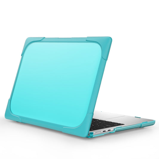 For MacBook Air 13.6 inch A2681 2022 / M3 2024 A3113 / M4 2025 A3240 TPU + PC Two-color Anti-fall Laptop Protective Case(Light Blue) by buy2fix