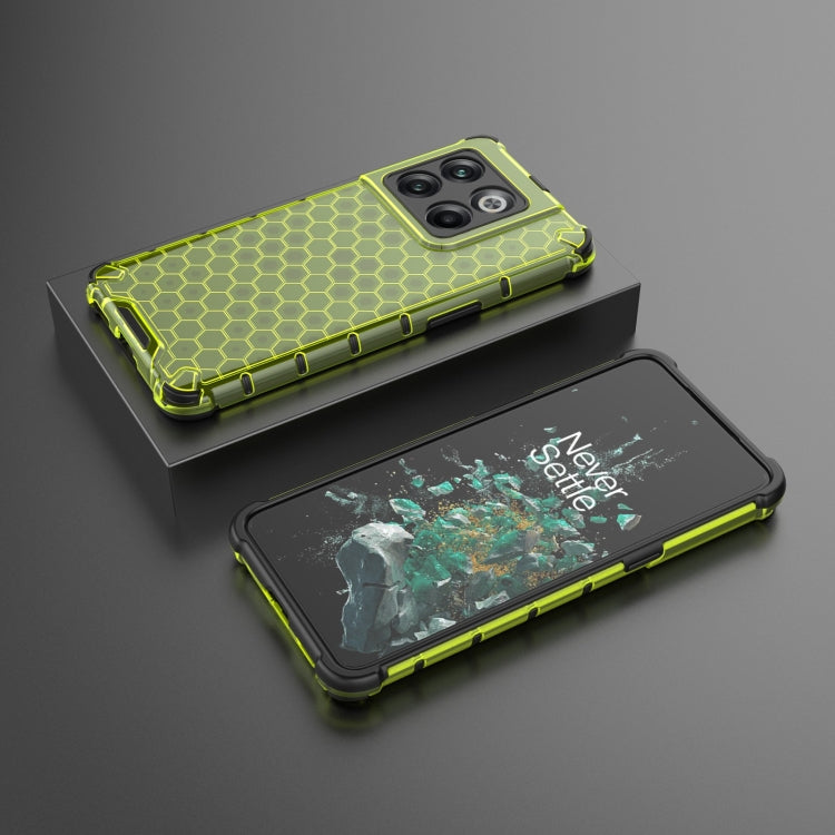 For OnePlus 10T Honeycomb Phone Case(Green) - OnePlus Cases by buy2fix | Online Shopping UK | buy2fix