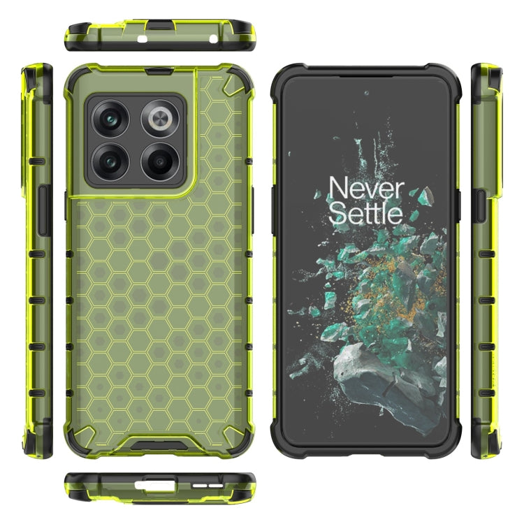 For OnePlus 10T Honeycomb Phone Case(Green) - OnePlus Cases by buy2fix | Online Shopping UK | buy2fix