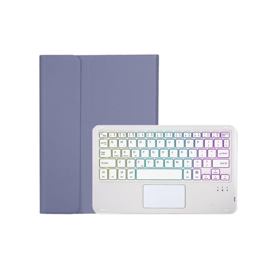 AM18-AS Tri-color Backlight Bluetooth Keyboard Leather Case with Touchpad For Lenovo XiaoXin Pad Pro 2022 11.2 inch(Blue) by buy2fix