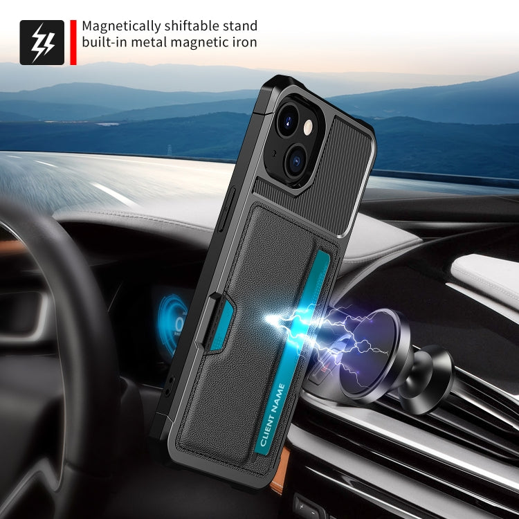 For iPhone 13 mini ZM02 Card Slot Holder Phone Case (Black) by buy2fix