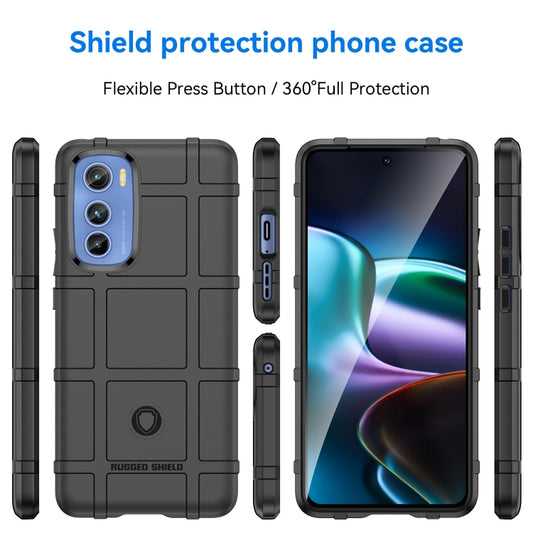 For Motorola Moto Edge 30 Rugged Shield Full Coverage Shockproof TPU Phone Case(Black) by buy2fix