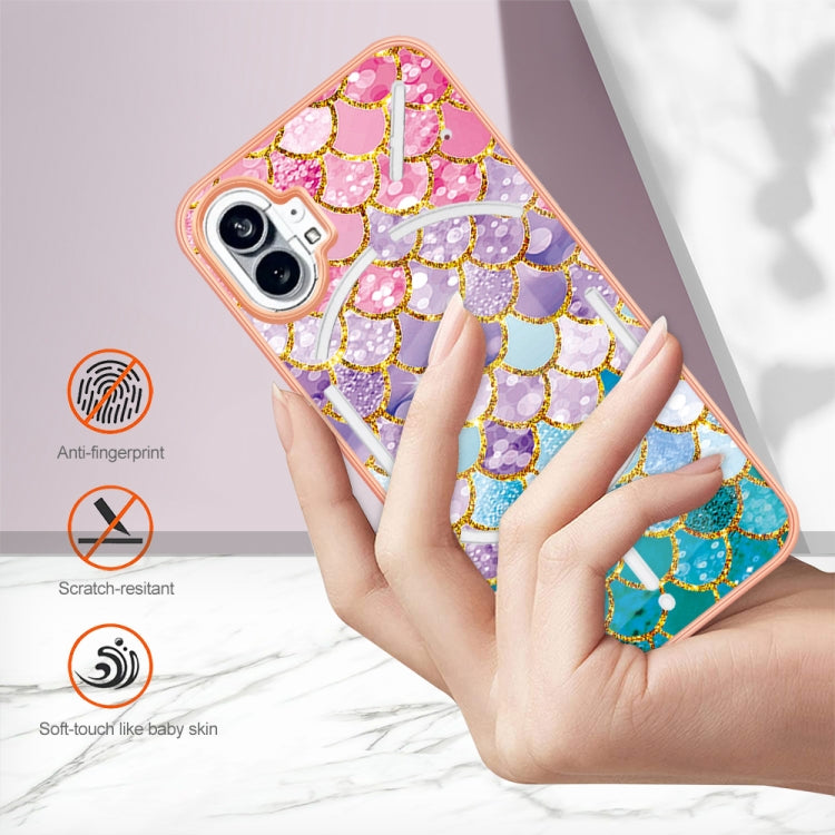 For Nothing Phone 1 Electroplating IMD TPU Phone Case with Ring(Colorful Scales) by buy2fix