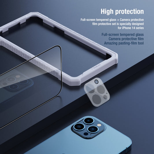 For iPhone 14 Pro Max NILLKIN 2 in 1 HD Full Screen Tempered Glass Film + Camera Protector Set by NILLKIN