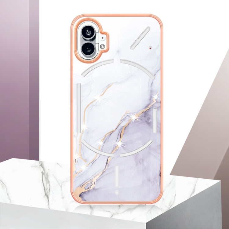 For Nothing Phone 1 Electroplating Marble Pattern IMD TPU Phone Case(White 006) - Nothing Cases by buy2fix | Online Shopping UK | buy2fix