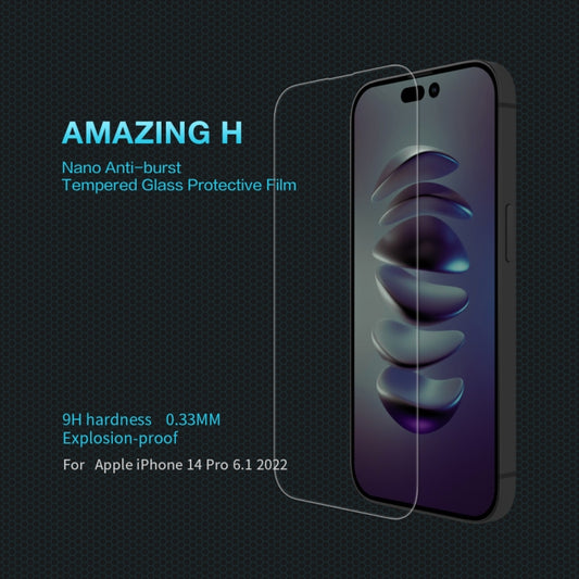 For iPhone 14 Pro NILLKIN H 0.33mm 9H Explosion-proof Tempered Glass Film by NILLKIN