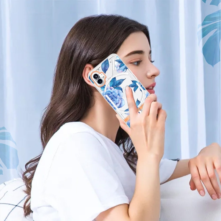 For Nothing Phone 1 Flowers and Plants Series IMD TPU Phone Case(Purple Begonia) - Nothing Cases by buy2fix | Online Shopping UK | buy2fix