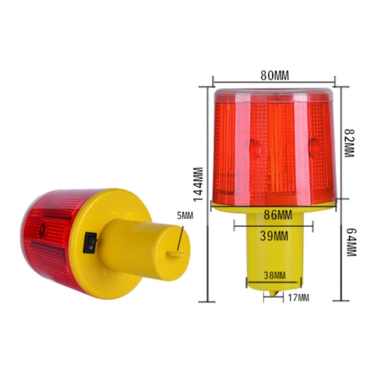 Night Solar Safety Warning Flash Light, Specification:05 Thick Sticks Tied or Inserted(Yellow) by buy2fix