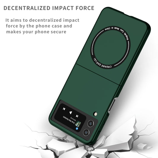 For Samsung Galaxy Z Flip4 Magsafe Magnetic Folding PC Phone Case(Green) by buy2fix