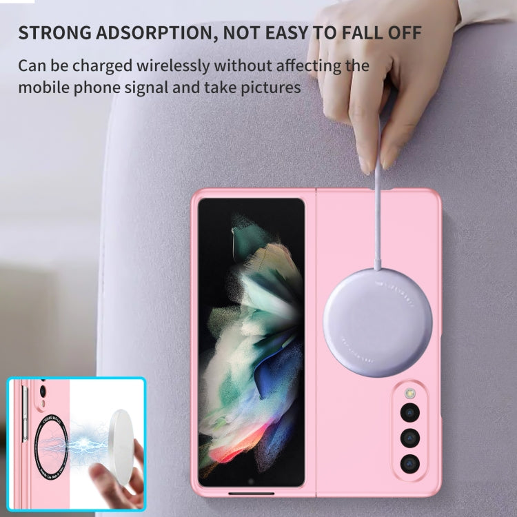 For Samsung Galaxy Z Fold3 5G Magsafe Magnetic Folding PC Phone Case(Pink) by buy2fix