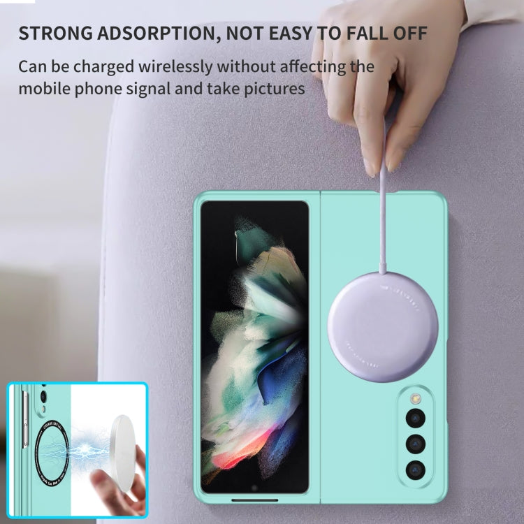 For Samsung Galaxy Z Fold3 5G Magsafe Magnetic Folding PC Phone Case(Light Blue) by buy2fix