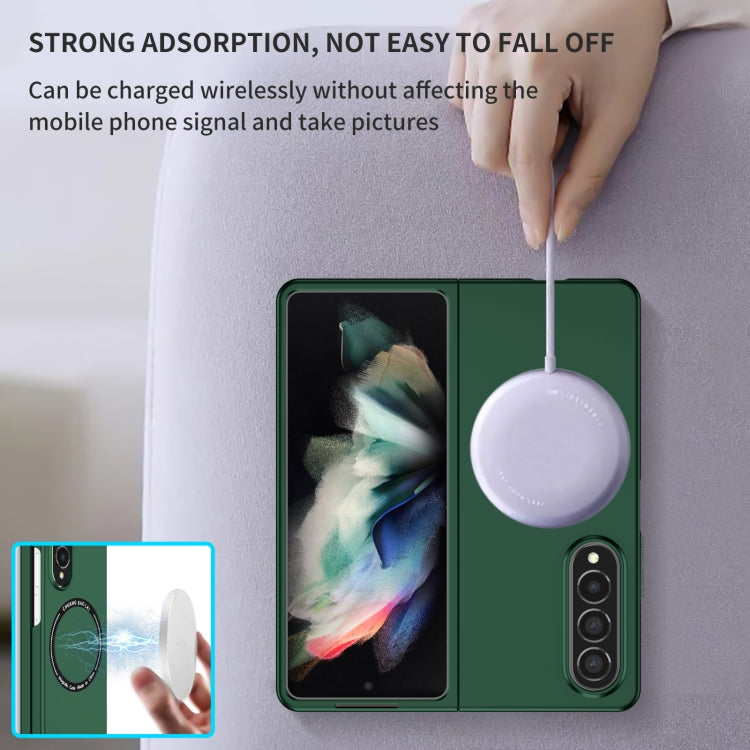 For Samsung Galaxy Z Fold4 Magsafe Magnetic Folding PC Phone Case(Green) by buy2fix