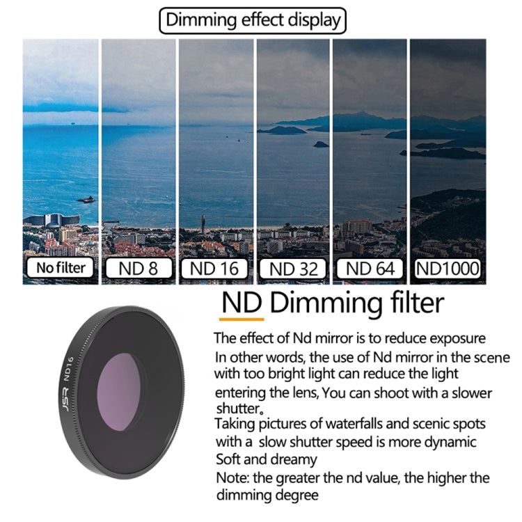 JSR LS ND64 Lens Filter For DJI Osmo Action 3 by buy2fix
